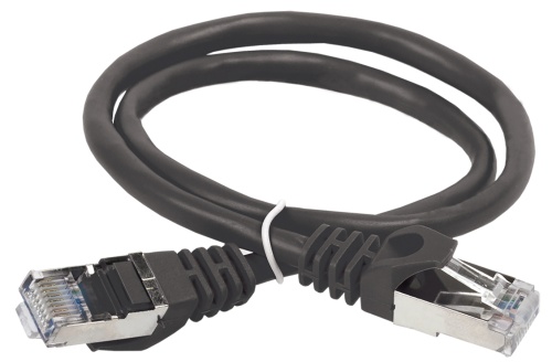ITK Коммутационный шнур (патч-корд) кат.6 FTP PVC 10м черный | код PC09-C6F-10M | IEK
